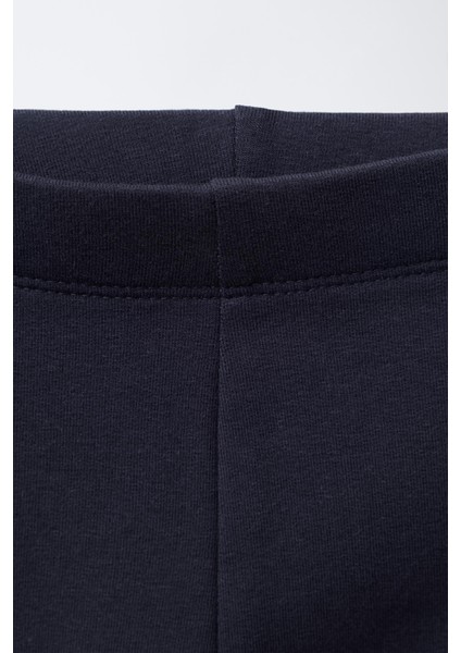 Kız Çocuk Pamuklu 2'li Tayt Seti – Açık Mavi & Lacivert, Esnek Rahat Kalıp fırsatları