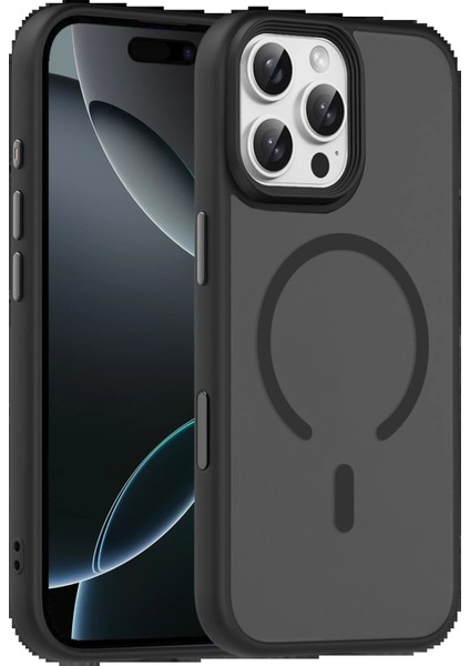 Apple iPhone 16 Pro Max Megane Magsafe Kapak - Siyah