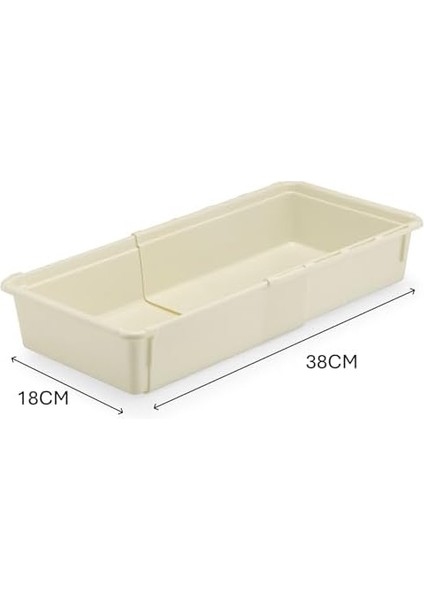 Sürgülü Plastik Çekmece Düzenleyici Seti – 3 Farklı Boy Seçeneğiyle Çok Amaçlı Organizer, Makyaj, Mutfak ve Ofis Için Pratik Saklama Kutusu (No:4)