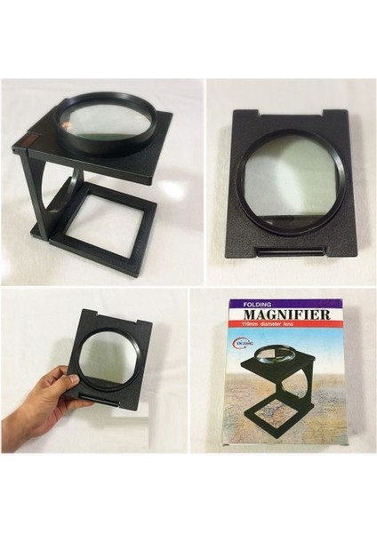 Masa Üstünde Proje Çizimi Küçük Yazı Vb Okuma Için Mükemmel 110 mm Katlanır Büyüteç fiyatları