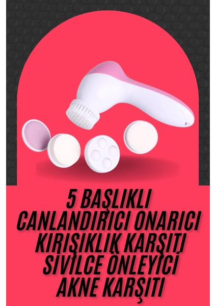 Cilt Temizleme ve Masaj Aleti 5 Başlıklı Akne ve Sivilce Önleyici - ME001W-51LW19 fiyatları