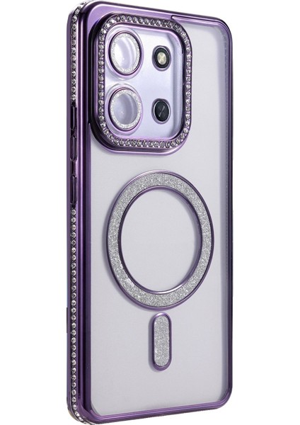 Xiaomi Redmi 15C 4g Joke Simli Magneticsafe Kılıf - Derin Mor modelleri