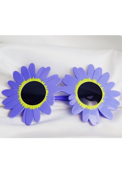 Mor Renk Papatya Şekilli Parti Gözlüğü 18X10 cm