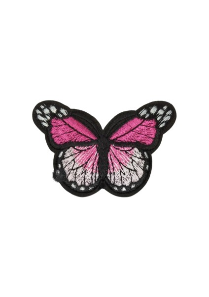 Aplike Ütü Ile Yapışan Kelebek Pembe Arma 7x5 cm