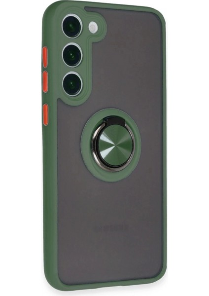 Samsung Galaxy S23 Plus Kılıf Montreal Yüzüklü Silikon Kapak - Yeşil fiyatları