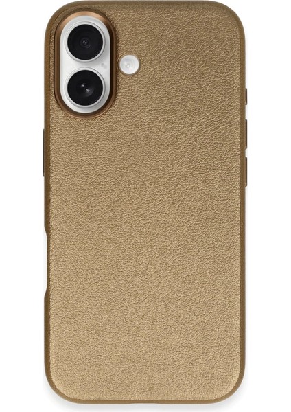 iPhone 16 Wonder Deri Magsafe Kapak - Bronz