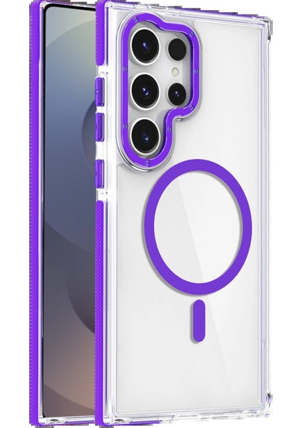 Samsung Galaxy S25 Ultra Bella Magsafe Kapak - Derin Mor