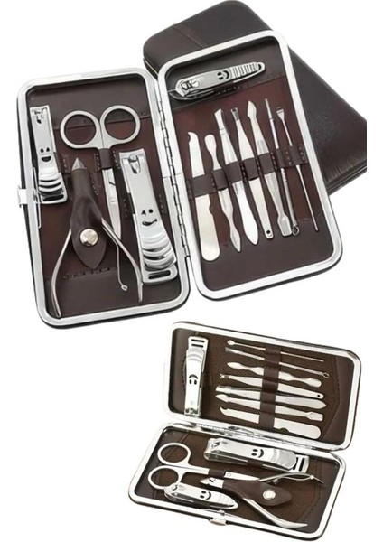 12 Parça Manikür Pedikür Seti Tırnak Bakımı Nasır Temizleme El Ayak Bakımı - ME001W-51VDE3