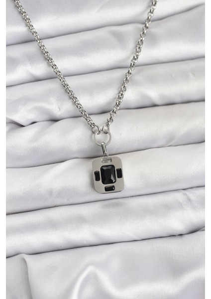 316L Çelik Zincir Gümüş Renk Vintage Model Kadın Kolye - TJ-BKO10686