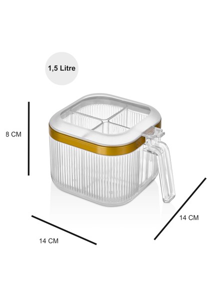 4 Bölmeli Şık Plastik Açılır Kapanır Kapaklı Baharatlık, Organizer, Saklama, Düzenleme fiyatları