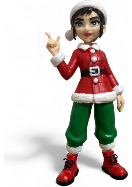 Noel Rumi – Yeni Yıl Temalı 3D Koleksiyon Figürü | El Boyama |demon Hunters Esintili | Kpop Figür