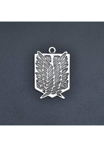 Attack On Titan Anime Gümüş Kaplama Kolye Ucu