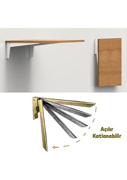 Katlanır Raf Altı Ayağı Metal Ayak 18 x 10 cm (2 Adet) modelleri