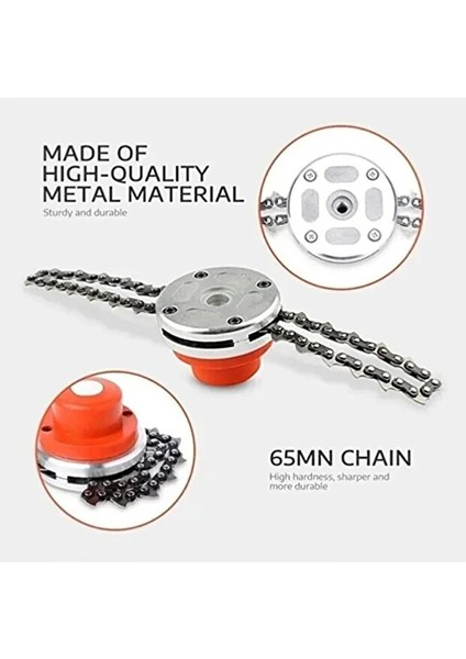 Canavar Başlık Zincir Uçlu Bıçkı. Benzinli Motorlu Tırpan Aparatı. fiyatları