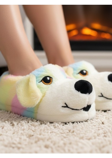 Yüksek Kalite Yumuşak Kaymaz Taban Sevimli Hayvanlar Peluş Ev Pandufu Ev Botu fiyatları