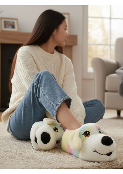 Yüksek Kalite Yumuşak Kaymaz Taban Sevimli Hayvanlar Peluş Ev Pandufu Ev Botu fırsatları