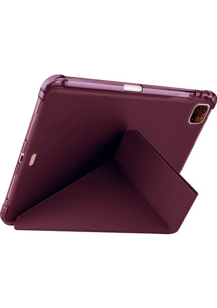 iPad Air 13 (2024) Kılıf Kalemlikli Mars Tablet Kılıfı - Mürdüm fiyatları