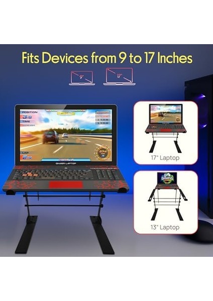 PLPTS38 Dizüstü Bilgisayar Standı, Ayarlanabilir Yükseklik, Ergonomik Tasarım, Kaymaz Dişler, Dj Mikseri, Ses Cihazları, Iş Istasyonu, Oyun ve Ev Için modelleri