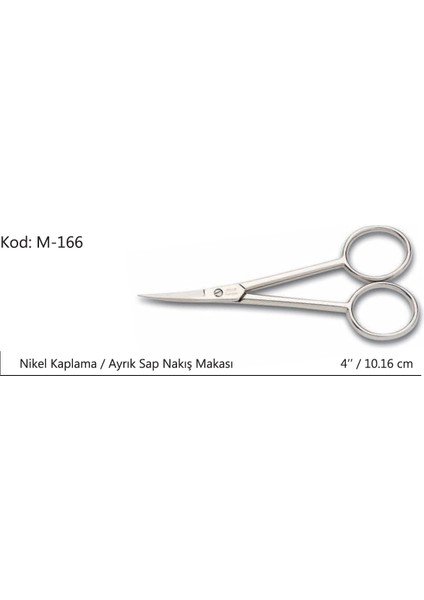 Rose Europe Ayrık Saplı Nakış Makası Süper Kalite No:4 10,16 cm