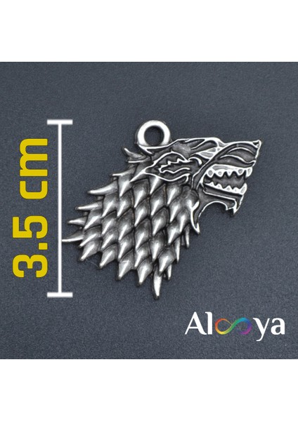 Game Of Thrones Kurt Gümüş Kaplama Kolye Ucu