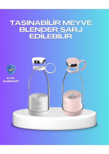 Çevre Dostu Cam Gövdeli Kablosuz Smoothie Blender - BI001V-4YZ497