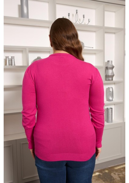 Kol Drop Detaylı Büyük Beden Triko fırsatları