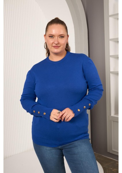 Kol Drop Detaylı Büyük Beden Triko fiyatları