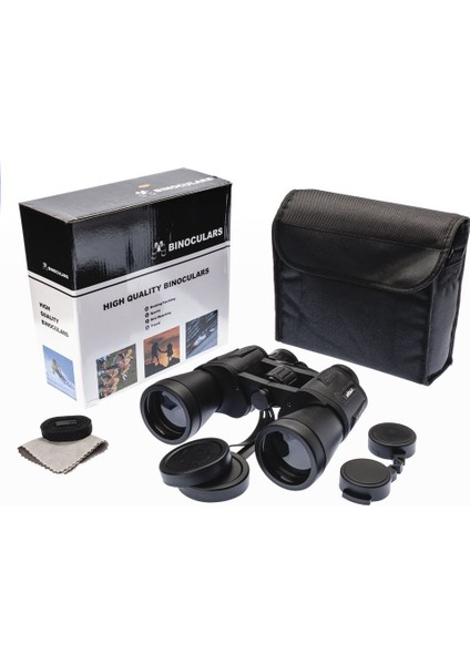 20×50 – Geniş Ön Mercekli – 1000M/56M El Dürbünü – Siyah