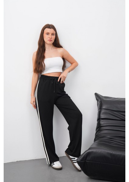 Yandan Çift Şeritli Oys Pantolon Siyah fırsatları