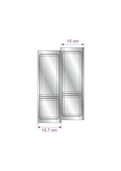 Mutfak Çekmece Içi Modüler Iki Bölmeli Kaşıklık, Beyaz 16CMX48CM(BOYDAN 4cm Kesilebilir)