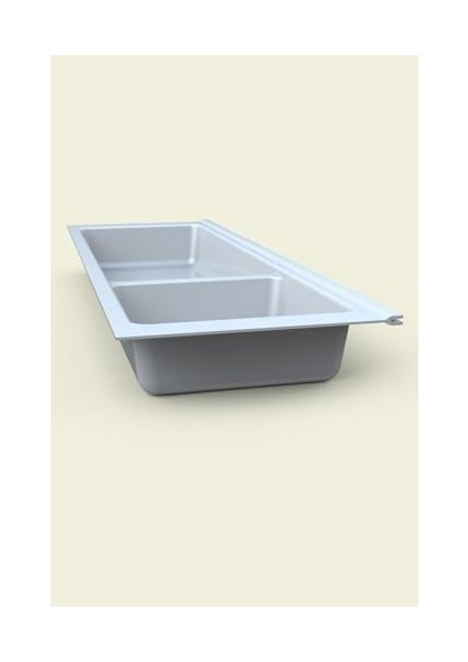 Mutfak Çekmece Içi Modüler Iki Bölmeli Kaşıklık, Beyaz 16CMX48CM(BOYDAN 4cm Kesilebilir) fiyatları