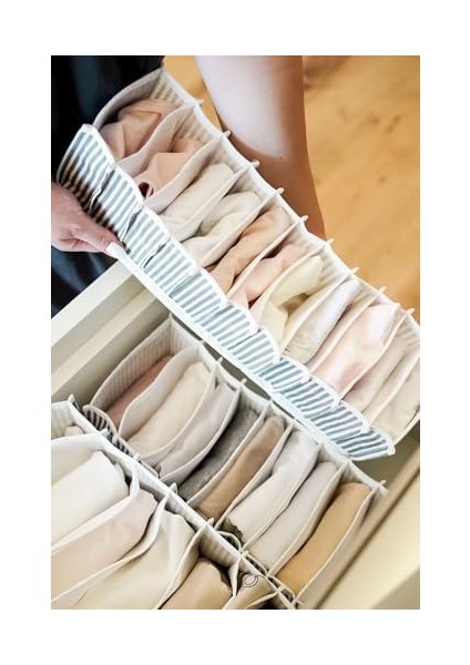 Pazar Kapısı Akordiyon Çekmece Içi Düzenleyici Organizer (5 Adet Gri, Small)