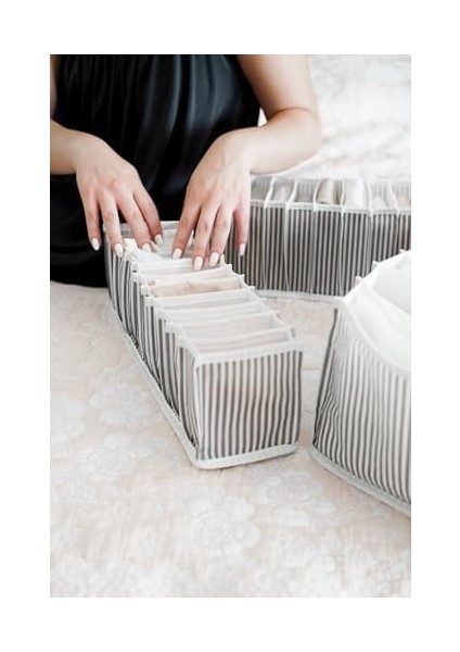 Pazar Kapısı Akordiyon Çekmece Içi Düzenleyici Organizer (5 Adet Gri, Small) fiyatları