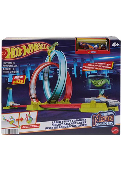 Neon Yarışoyuncak Hot Wheels Neon Yarışlar Çifte Çemberde Yarış Seti
