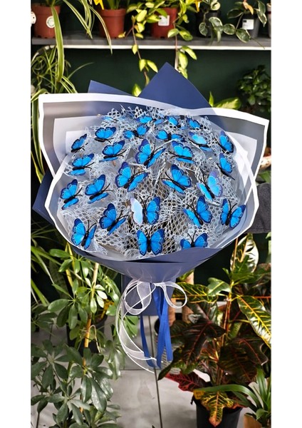 Kelebek Buketi Işıklı (Pvc) Kelebek Özel Gün Hediyesi Sevdiklerinize Özel fiyatları