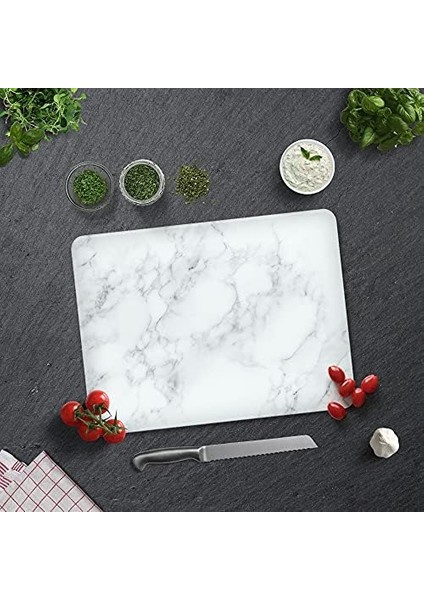 10011503221 Klasik Mermer Görünümlü Cam Kesme Tahtası, 30CM x 40CM modelleri