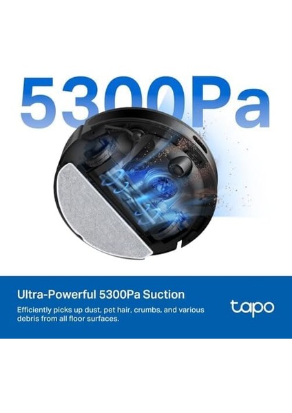 RV20 Max, 5300PA Emiş Gücü, 83MM Ince Tasarım, Magslim Lidar Navigasyon, Iq, Halıyı Islatmaz, Yüksek Vakum Güçlü Süpürge ve Paspas