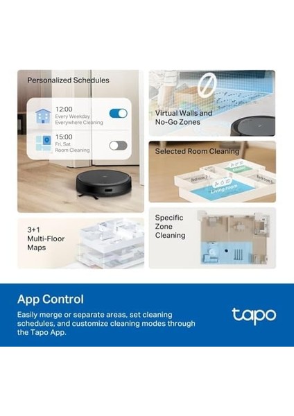 RV20 Max, 5300PA Emiş Gücü, 83MM Ince Tasarım, Magslim Lidar Navigasyon, Iq, Halıyı Islatmaz, Yüksek Vakum Güçlü Süpürge ve Paspas modelleri