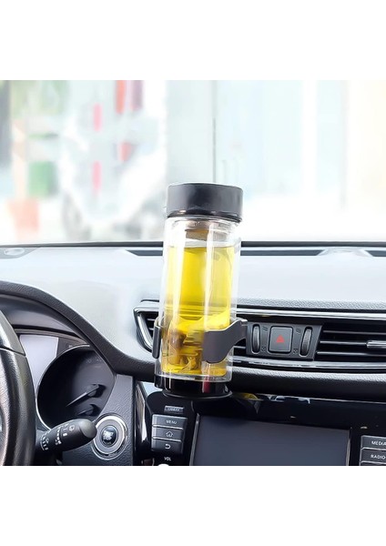 Fiat 500 C 2013-2014-2015-2016-2017-2018-2019 Araç Bardak Tutucu Ayarlanabilir – Abs Malzeme, Kaymaz Pedli, Havalandırma Klipsli, 93X73X86MM Paralel Havalandırma Çıkış Için Uyumludur