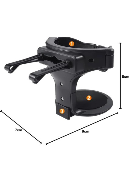 Ford F250/F350/F450/F550 Usa 2008-2009-2010 Araç Bardak Tutucu Ayarlanabilir – Abs Malzeme, Kaymaz Pedli, Havalandırma Klipsli, 93X73X86MM Paralel Havalandırma Çıkış Için Uyumludur