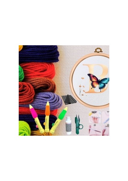 Punch Seti Nakış Seti Kasnaklı Kendin Yap Seti Seri 45