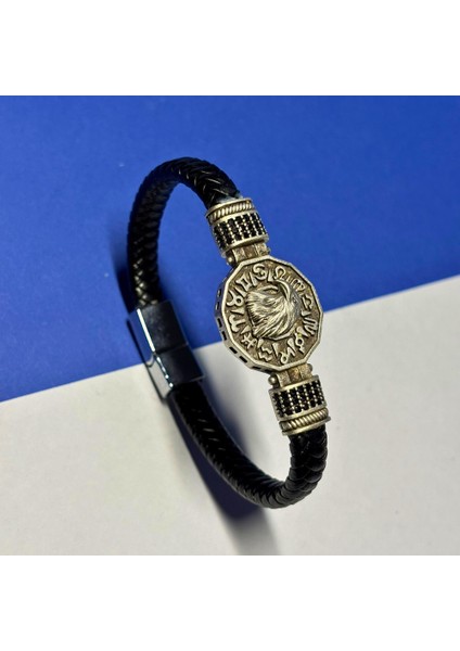 El Işçiliği ile Üretilmiş Hakiki Deri Erkek Bileklik