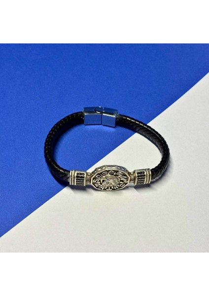 El Işçiliği ile Üretilmiş Hakiki Deri Erkek Bileklik modelleri