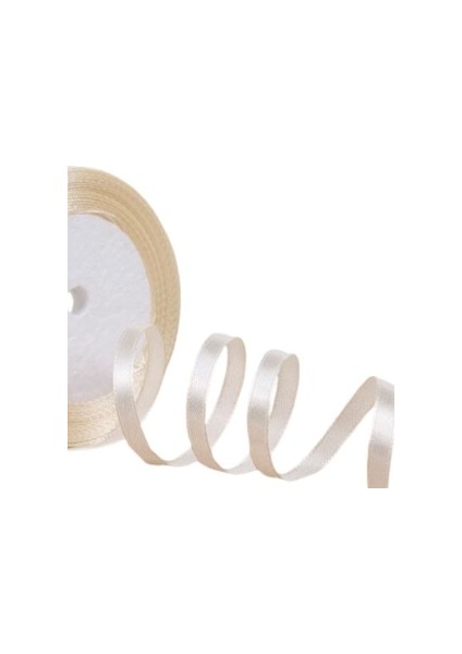 Saten Kurdele 2 cm 10 Metre Bej