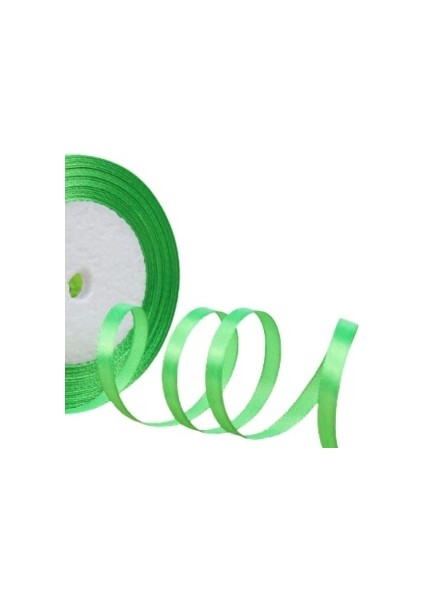 Saten Kurdele 6 mm Fıstık Yeşili 10 Metre