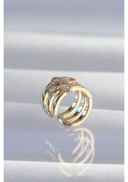 Pirinç Gold Renk Yonca Earcuff Küpe - TJ-BKP9331 fiyatları