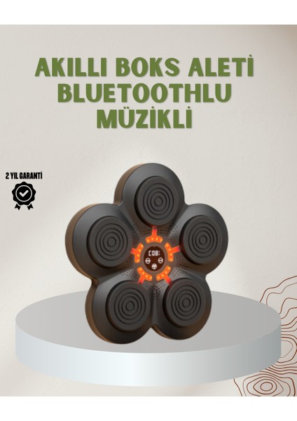 Bluetoothlu Akıllı Boks Antrenman Cihazı Işıklı Hedefli Kardiyo ve Fitness Ale - BI001V-4YS6H