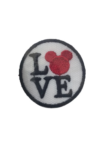 Aplike Ütü Ile Yapışan Love Pati Arma 4 cm