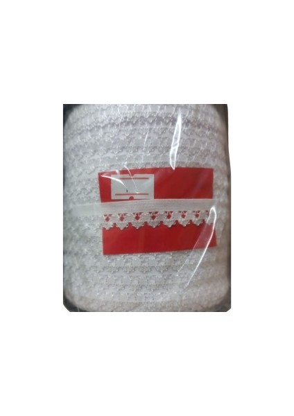 Çamaşır Lastiği Dantelli 1 cm 1 Metre Beyaz 1. Model