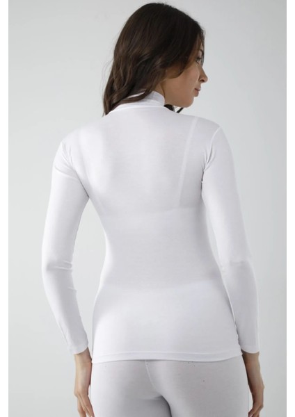 Vivaldi Kadın Beyaz Uzun Kol Balıkçı Body Likralı 353 fırsatları